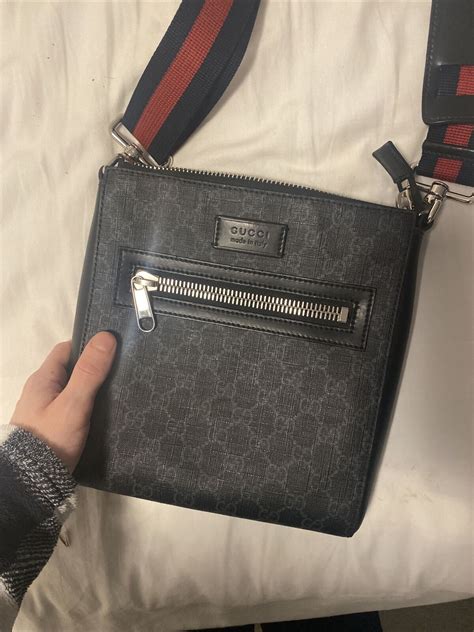 white gucci bag shoulder bag men|authentic Gucci messenger bag.